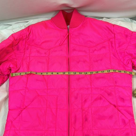 Drysdales Down Feather Nylon Puffer Jacket Coat Neon Pink Size Small - Picture 9 of 12